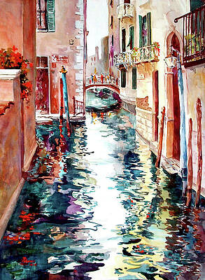 Wall Art featuring the painting Nostro Canale - Our Canal by Sheila Parsons