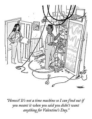 Valentine Drawing - Not A Time Machine by Tim Hamilton