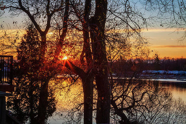 Wall Art featuring the photograph November Morning Light On Lake Ontario, Canada by Tatiana Travelways
