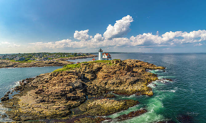 Maine Photograph - Nubble Light by Veterans Aerial Media LLC