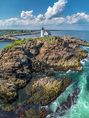 Maine Photograph - Nubble Lighthouse by Veterans Aerial Media LLC