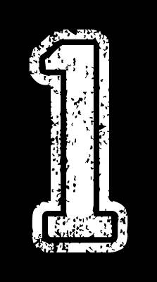 Number Wall Art featuring the digital art Number 1 Jersey by Flippin Sweet Gear