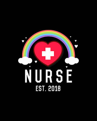 Cool Wall Art featuring the digital art Nurse Graduation 2018 by Flippin Sweet Gear