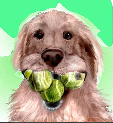 Mixed Media - Nuts For Tennis by Pamela Calhoun