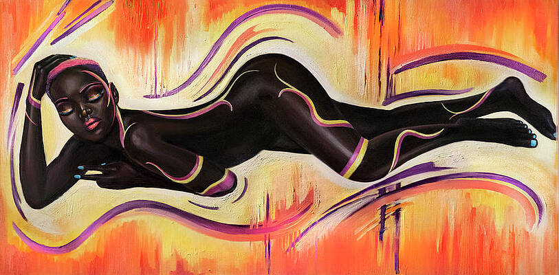 Beauty Wall Art featuring the painting Nyakim Gatwech by Brian Allen