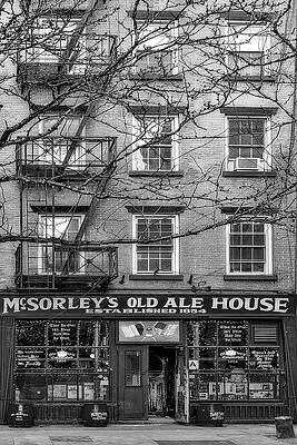 Monochromatic Photograph - NYC McSorley's Est 1854  BW by Susan Candelario