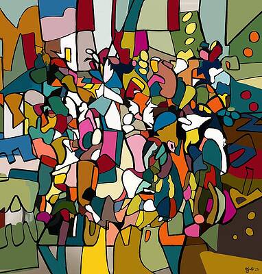 Colorful Abstract Mosaic Wall Art