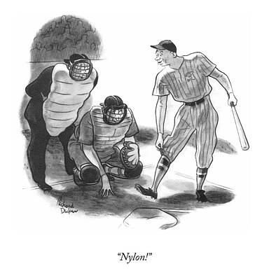 Bat Wall Art featuring the drawing Nylon by Richard Decker