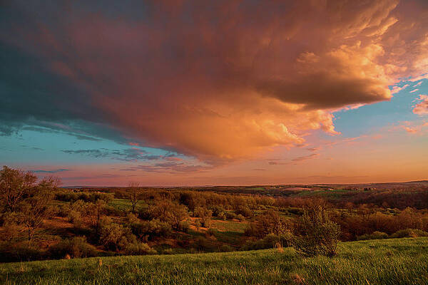 Light Wall Art featuring the photograph Observation Trail Vibrant Landscape Sunset by Jason Fink