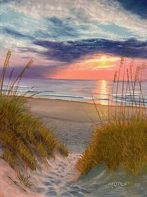 Wall Art featuring the pastel Ocean Paradise by Marlene Little