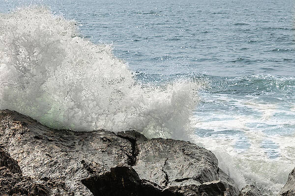 Maine Wall Art featuring the photograph Ocean Point Splash by Donna Twiford