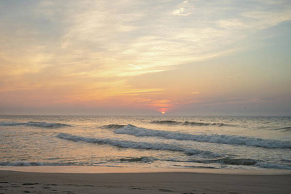 Summer Wall Art featuring the photograph Ocean Waves At Sunrise by Matthew DeGrushe