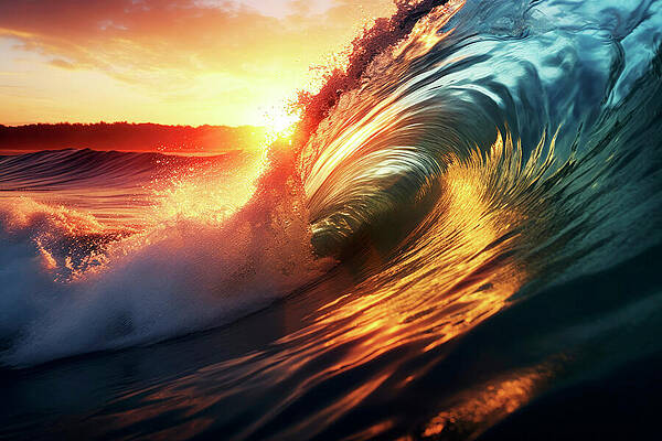 Sunset Wave Splendor Wall Art