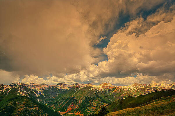 Majestic Mountain Landscape at Sunset Wall Art