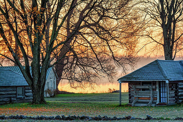 Canada Wall Art featuring the photograph October Morning Frost By The Lake by Tatiana Travelways