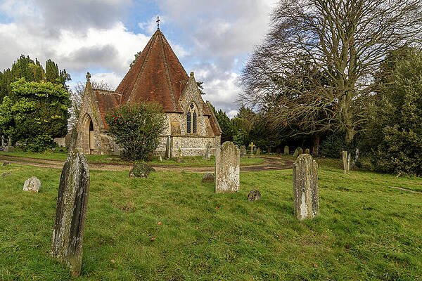 Charming English Countryside Church Wall Art