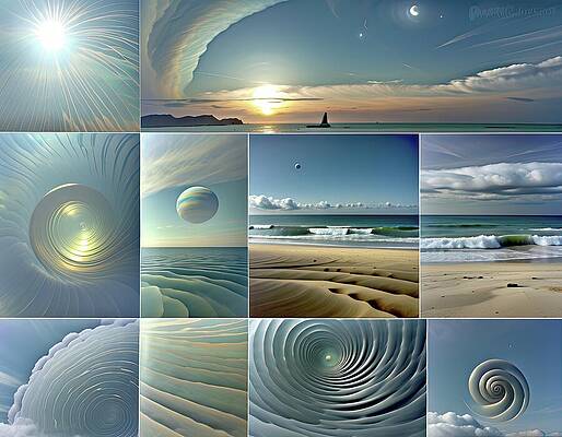 Sky Digital Art - Of Course There Are Never Any Tourists In The Brochure Photos by Eris And AI