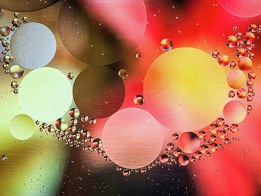 Colorful Oil and Water Bubbles Wall Art
