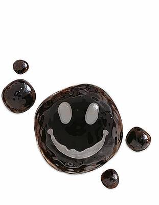 Wall Art featuring the digital art Oil Drop Smiley Face by Mondolithic Studios