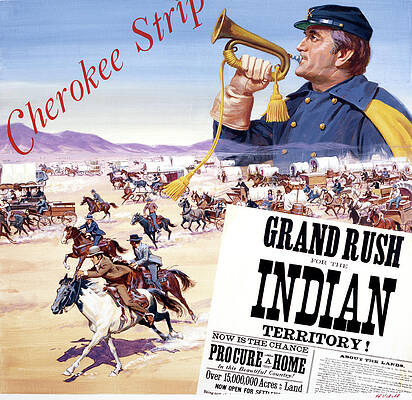 Oklahoma Land Rush Print