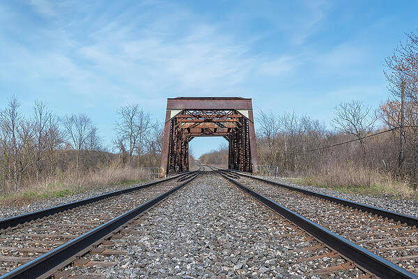 Architecture Photograph - Old Abandoned Railway Bridge by John Twynam