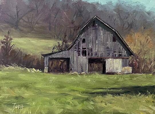 Painting - Old Barn In Fall by Laura Toth