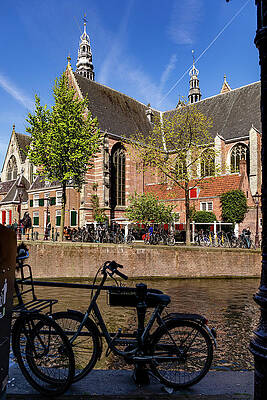 Cloud Photograph - Old Church And Bicycle by Craig A Walker