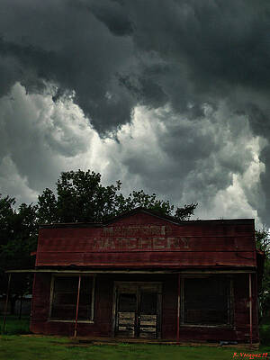 Wall Art featuring the photograph Old Machinery Building Caldwell County, Texas by Rene Vasquez