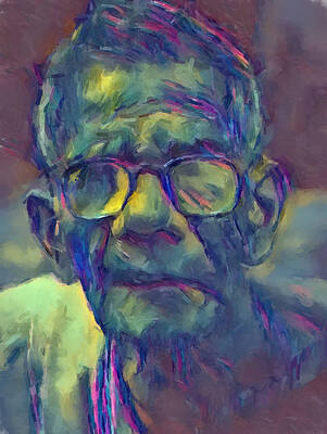 Wall Art featuring the painting Old Man by Gary Arnold