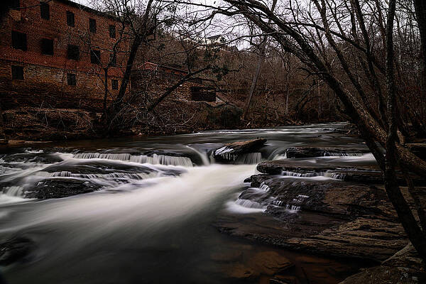 Vibrant Photograph - Old Mill At Vickery Creek - Roswell, GA by Anthony Hightower