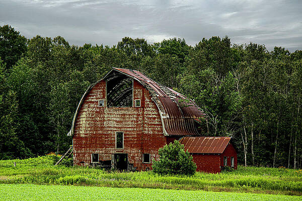 Michigan Photograph - Old Red Barn by Vi Ray