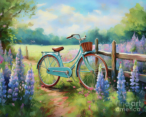 Vintage Wall Art featuring the ai art Old Rider by Macro Abundance