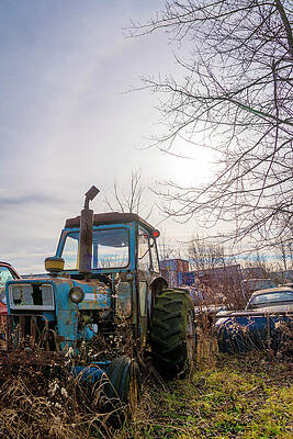 Vintage Photograph - Old Rusted Truck In The Woods In Ontario by John Twynam