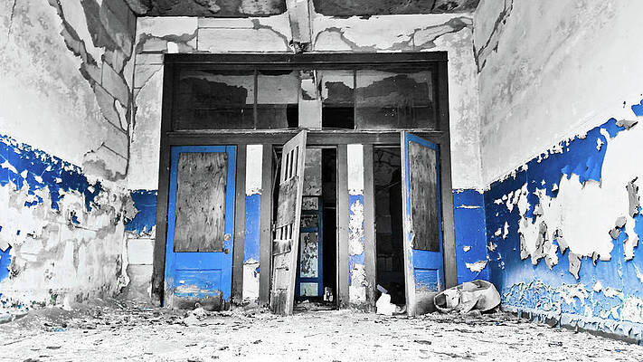 West Virginia Photograph - Old School Entrance by Jonny D