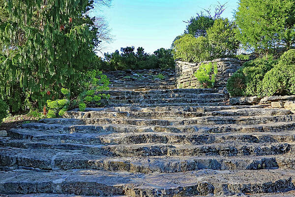 Wall Art featuring the photograph Old Stone Pathway To Nowhere by Gina Fitzhugh