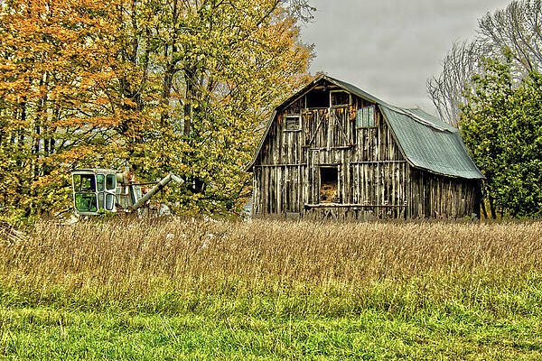 Michigan Photograph - Old Time Farming by Vi Ray