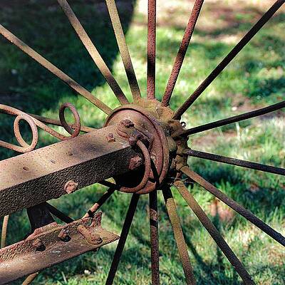 Photograph - Old Wheel2 by John Linnemeyer