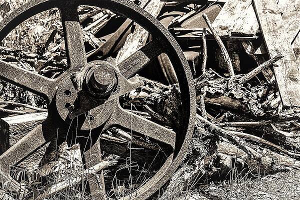 Photograph - Old Wheel3-2 by John Linnemeyer