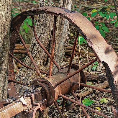 Photograph - Old Wheel5 by John Linnemeyer