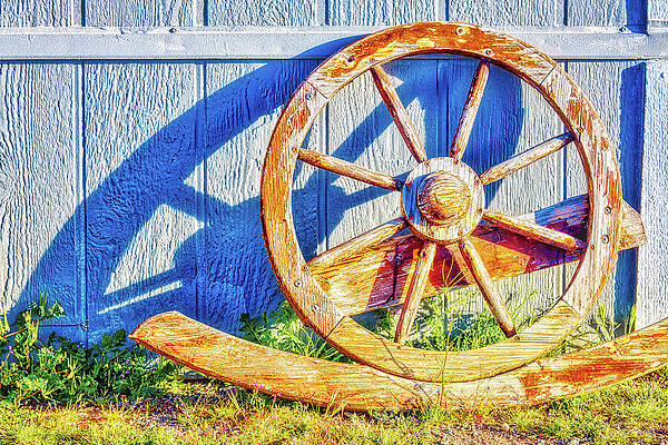 Rustic Wooden Wagon Wheel Photograph
