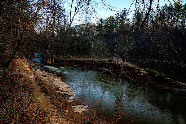 Winter Wall Art featuring the photograph Olde Rope Mill Park At Dusk - Woodstock, GA by Anthony Hightower
