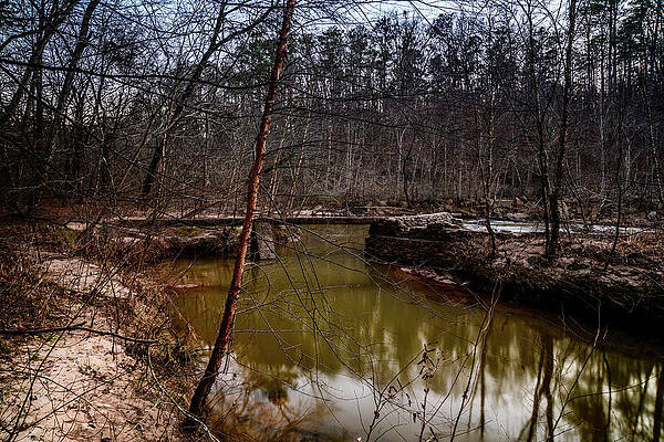 Winter Wall Art featuring the photograph Olde Rope Mill Raceway And Dam - Woodstock, GA by Anthony Hightower