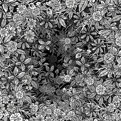 Fabric Wall Art featuring the drawing On Cherchait by BFA Prints