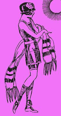 Wall Art featuring the photograph On The Beach 1920s Style by Printed View