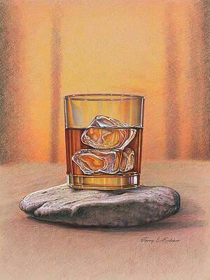 Wall Art featuring the drawing On The Rocks by Terry Edeker