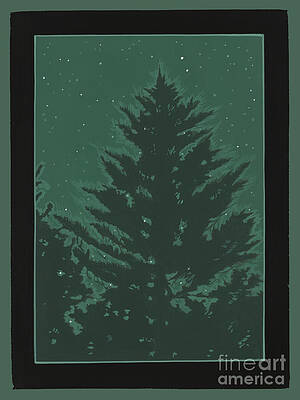 Nature Wall Art featuring the painting One Dark Night by William Hart McNichols