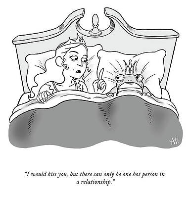 Crown Wall Art featuring the drawing One Hot Person In A Relationship by Akeem Roberts