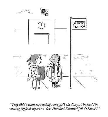 Recipe Drawing - One Hundred Essential Jell-O Salads by Zoe Si