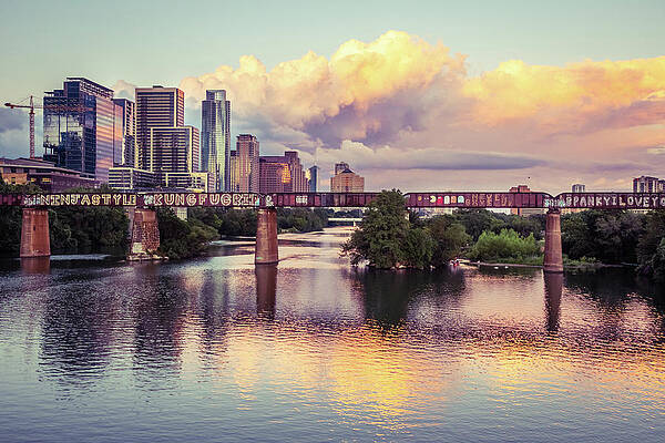 Austin Skyline at Sunset Wall Art