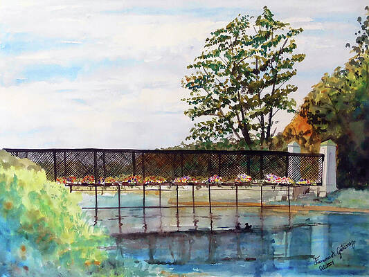 Reflection Painting - One Of The Bridges Of Regents Park London by Francisco Gutierrez